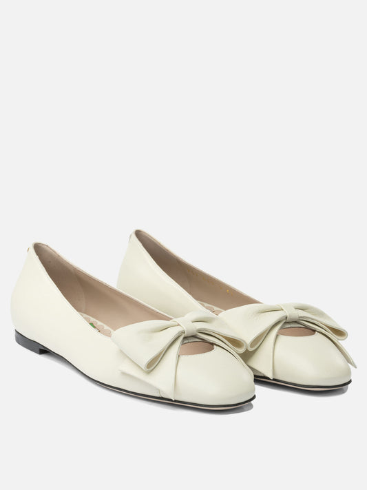 Classic ballet flats 100% leather - 100% leather  White - Valentino Garavani Women | VIETTI Online Store | 2
