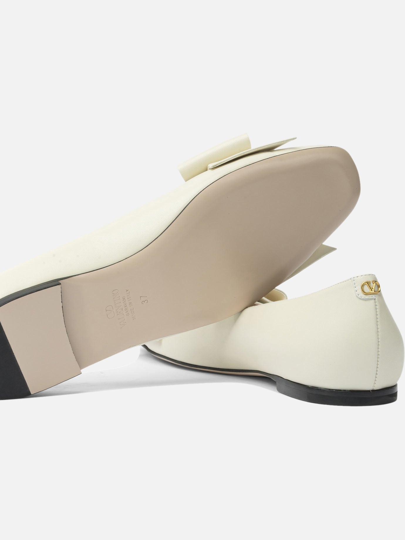 Ballerine classiche 100% leather - 100% leather  Bianco - Valentino Garavani Donna | PDP | VIETTI Online Store | thumbnail_5