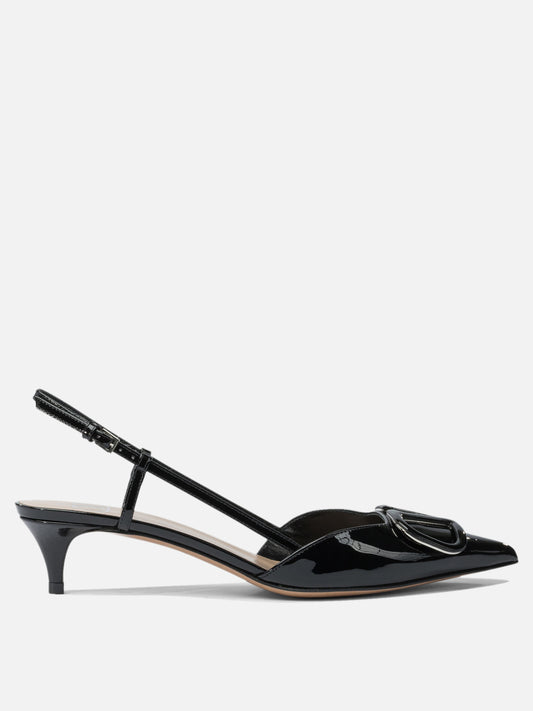 Slingbacks 100% leather - 100% leather  Black - Valentino Garavani Women | VIETTI Online Store 
