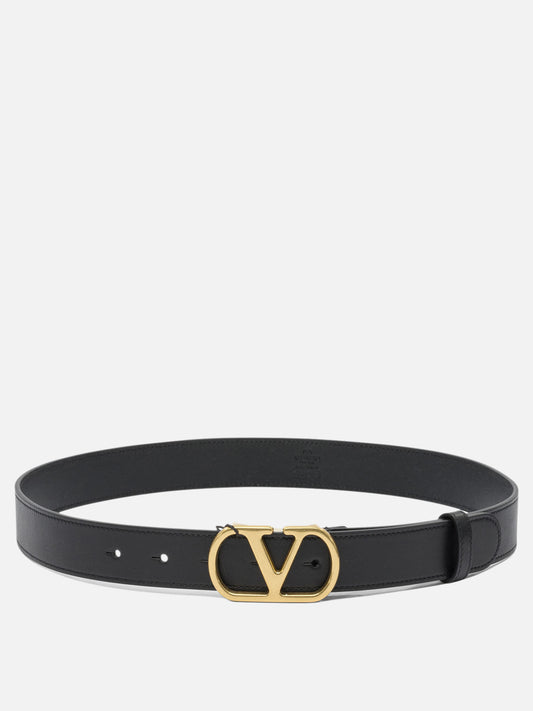 Cinture in pelle Logo  Nero - Valentino Garavani Donna | PDP | VIETTI Online Store 
