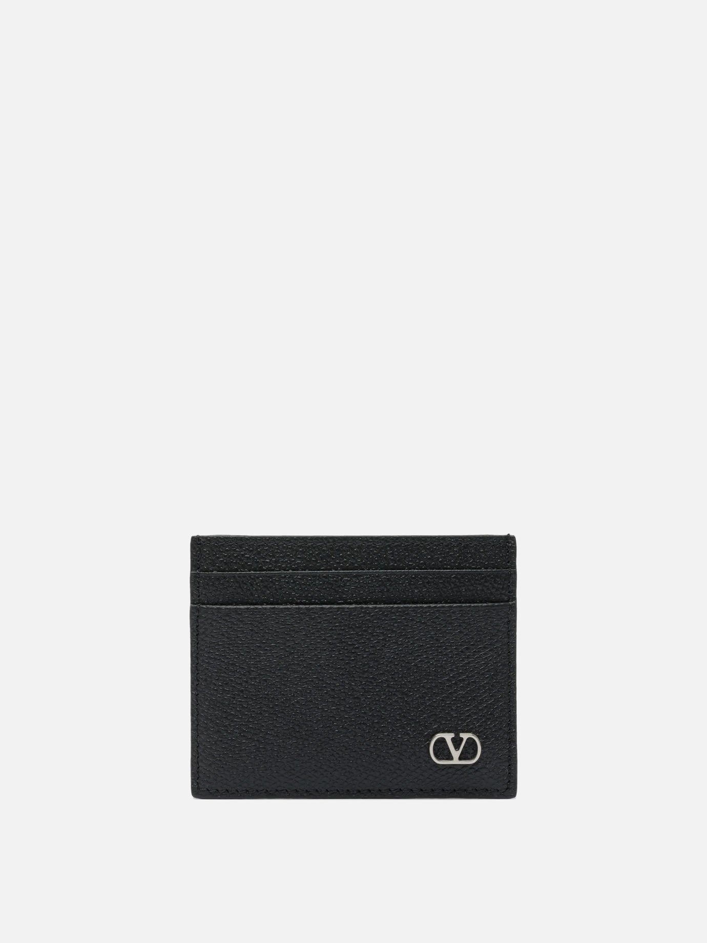カードケース・名刺入れ Valentino Garavani Rockstud Card Holder Valentino Garavani Rockstud leather card holder in black