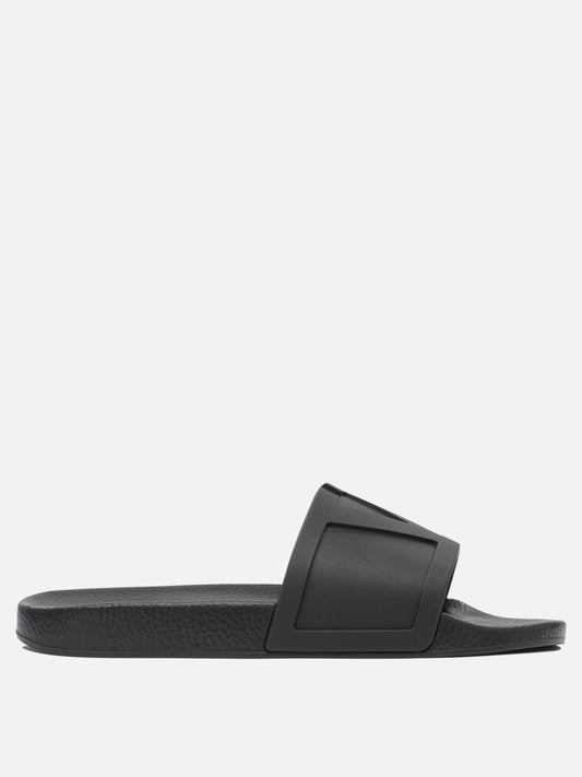 Slides 100% leather - 100% rubber  Nero - Valentino Garavani Uomo | PLP | VIETTI Online Store 
