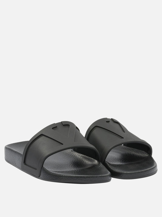 Slides 100% leather - 100% rubber  Nero - Valentino Garavani Uomo | PLP | VIETTI Online Store | 2
