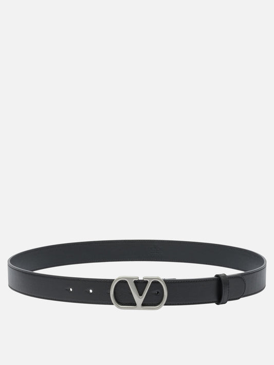 Cinture in pelle 100% leather  Nero - Valentino Garavani Uomo | PLP | VIETTI Online Store 
