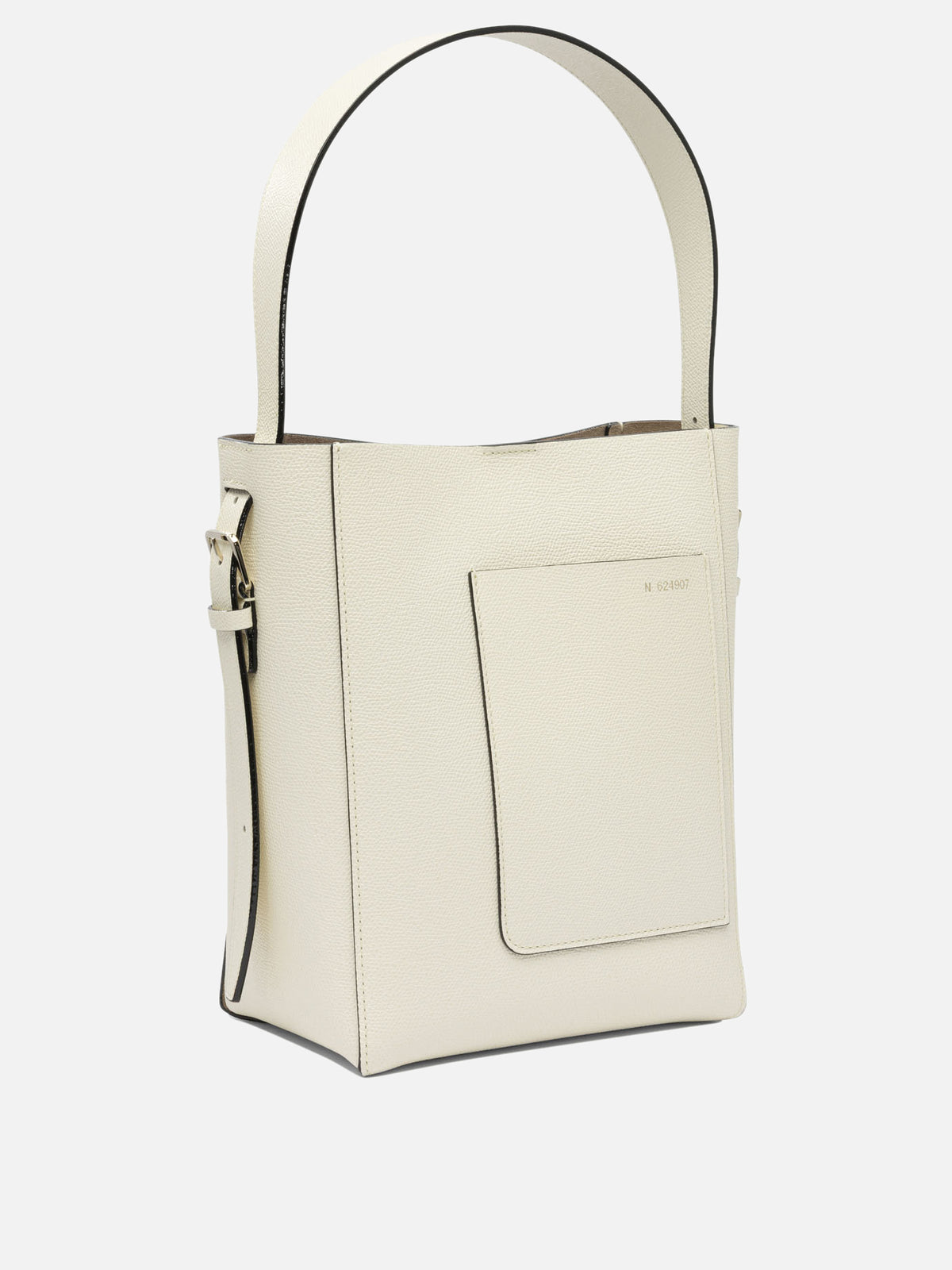 Valextra "Soft Mini" Bucket Bag White