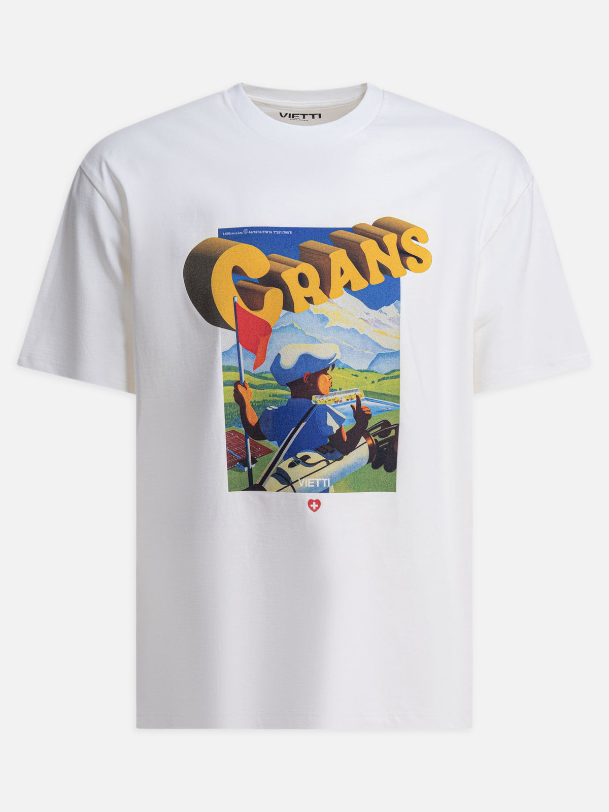 VIETTI Merchandise "Crans" crewneck T-shirt White