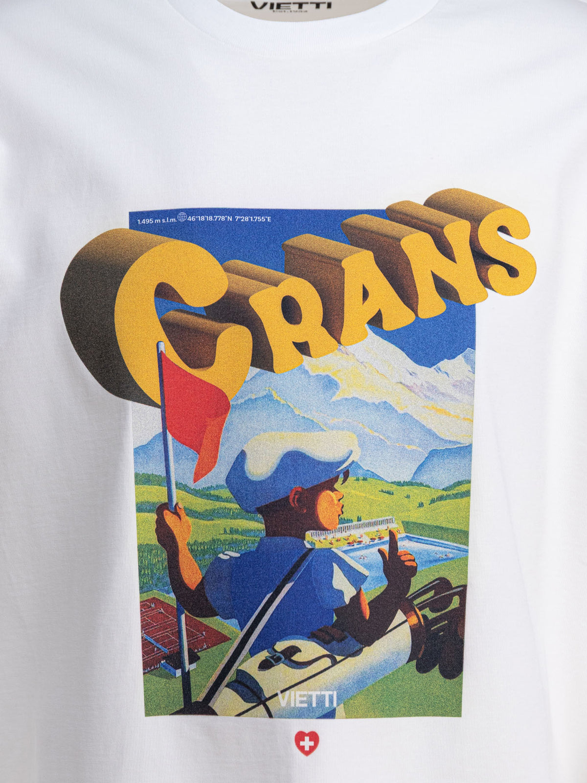 VIETTI Merchandise "Crans" crewneck T-shirt White - VIETTI