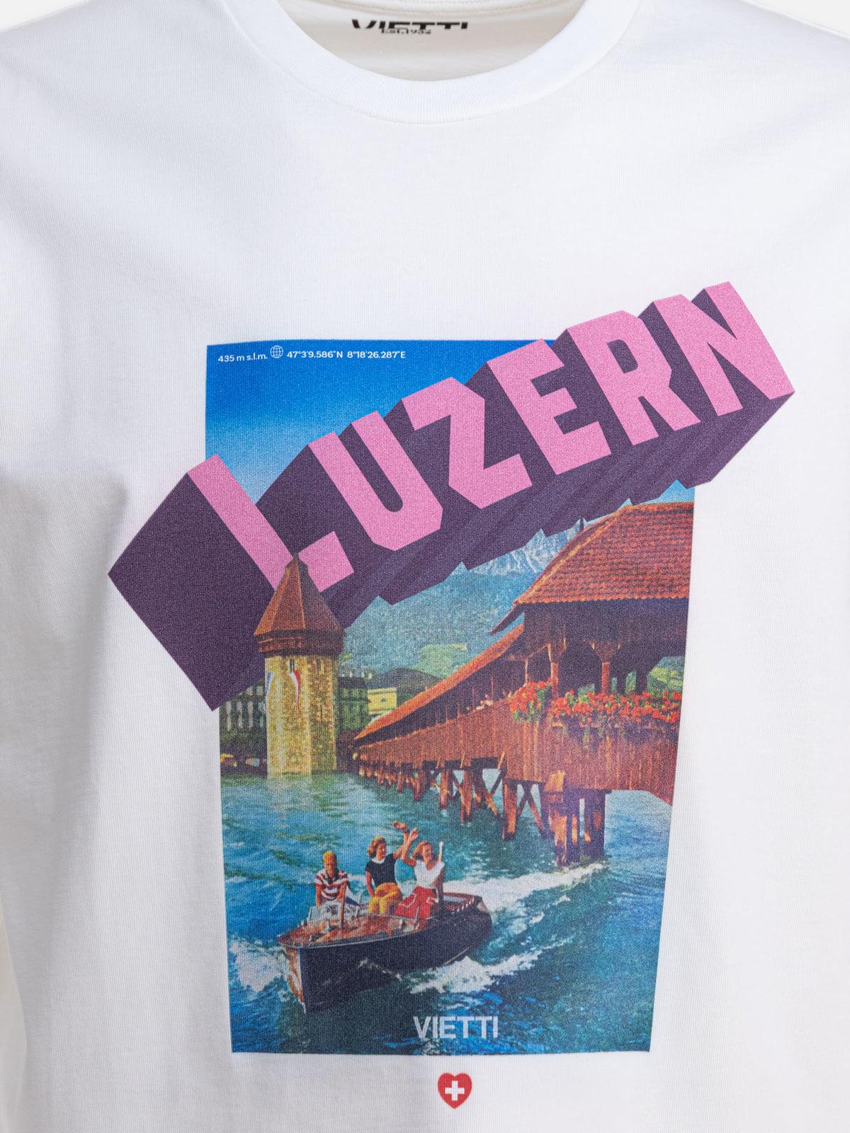 VIETTI Merchandise Crew-neck T-shirt "Luzern" White - VIETTI