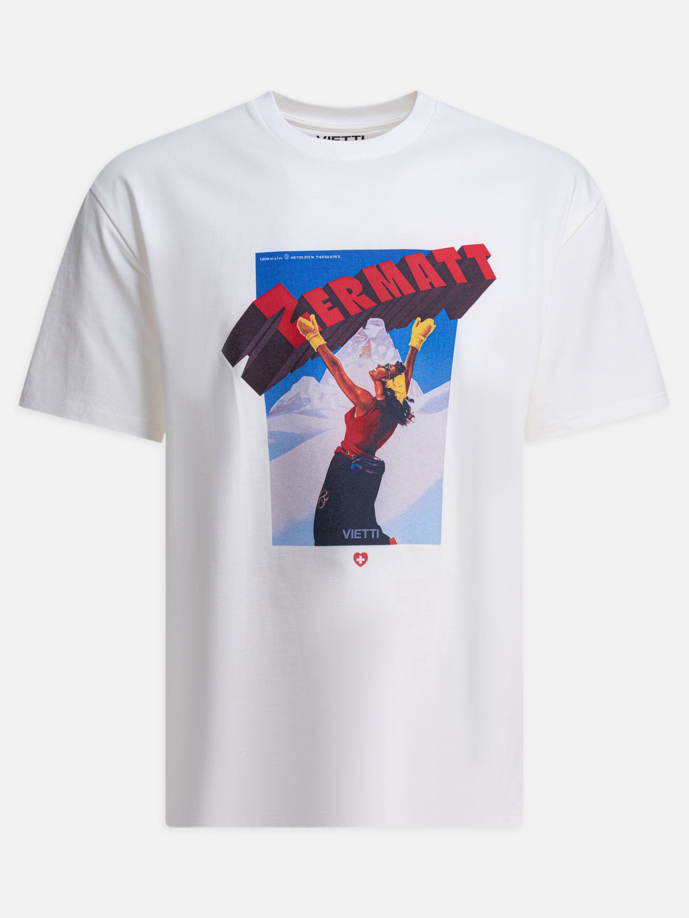 T-shirt girocollo Print  Bianco - VIETTI Merchandise Uomo | PDP | VIETTI Online Store | thumbnail