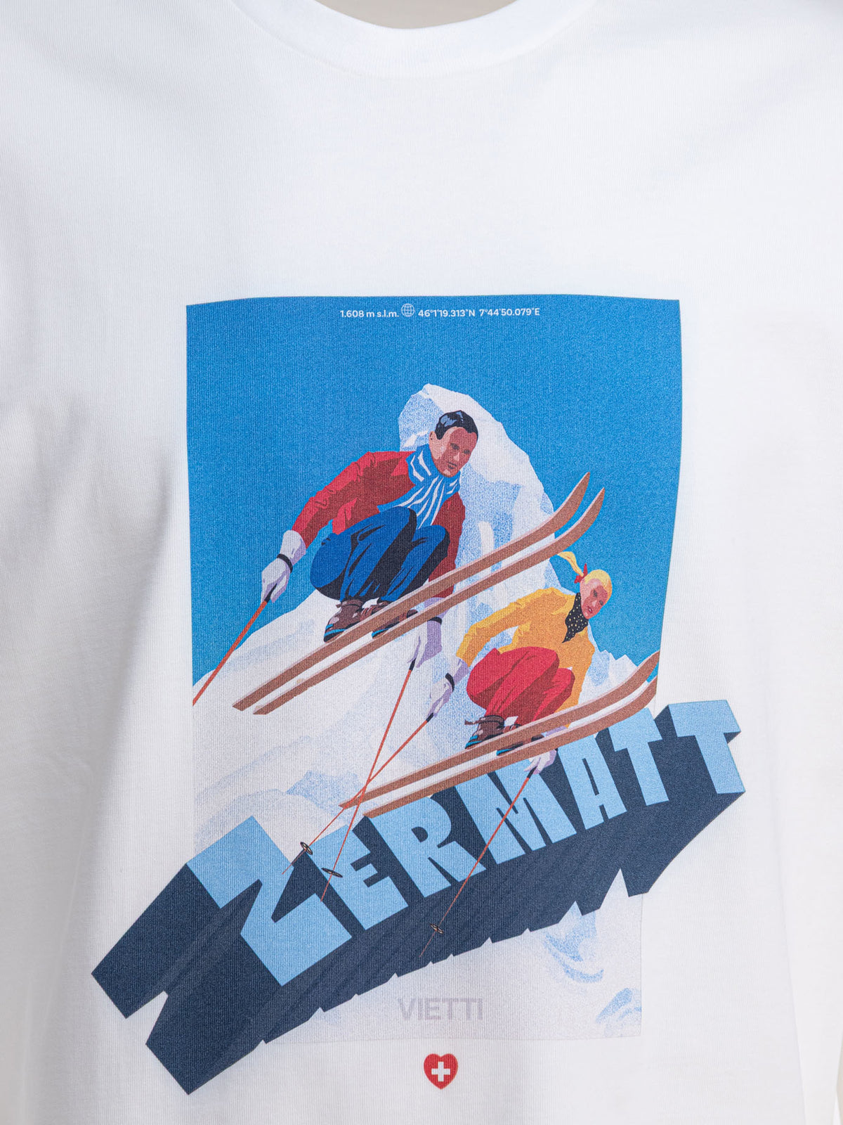 VIETTI Merchandise "Zermatt" crewneck T-shirt White - VIETTI