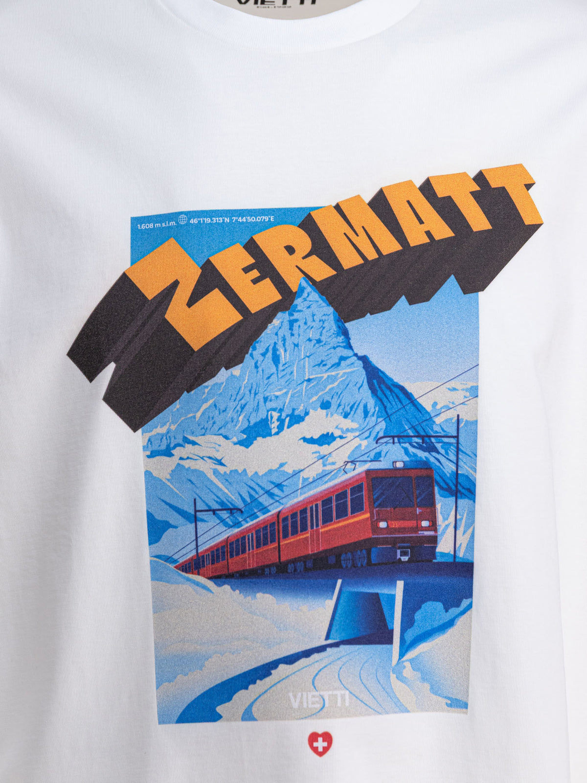 VIETTI Merchandise "Zermatt" crewneck T-shirt White