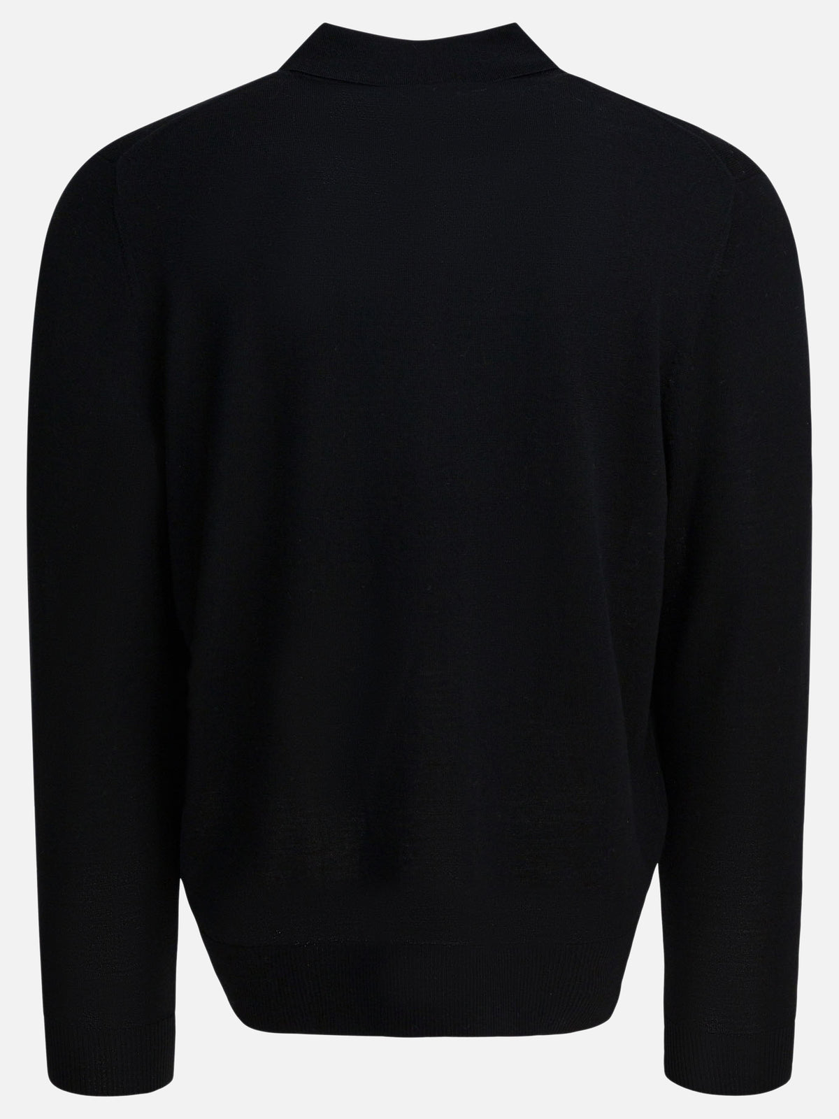 Vince Merino wool polo shirt Black - VIETTI