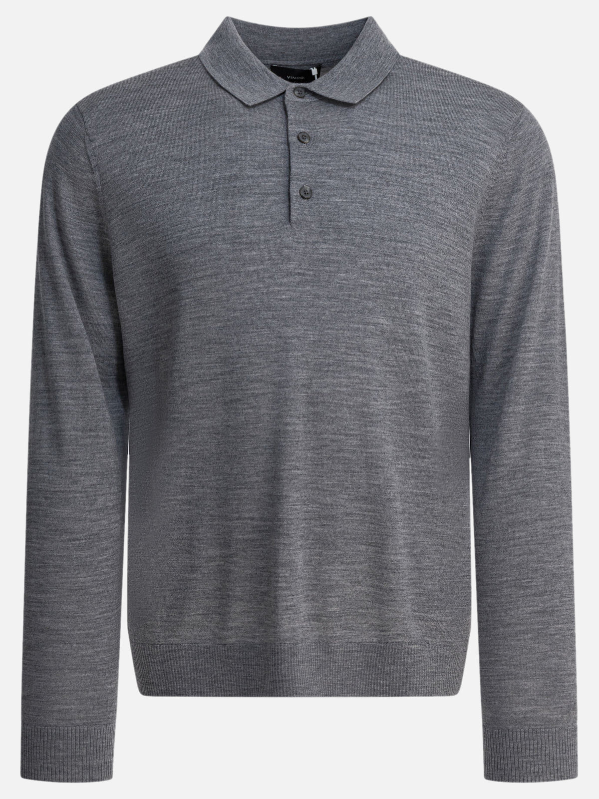 Vince Merino wool polo shirt Grey