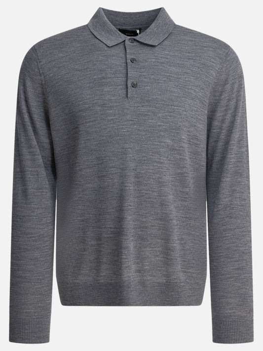 Vince Merino wool polo shirt Grey

