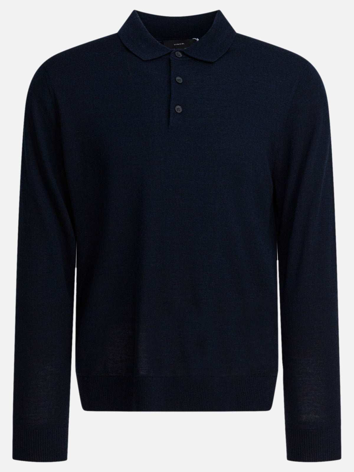Vince Merino wool polo shirt Blue