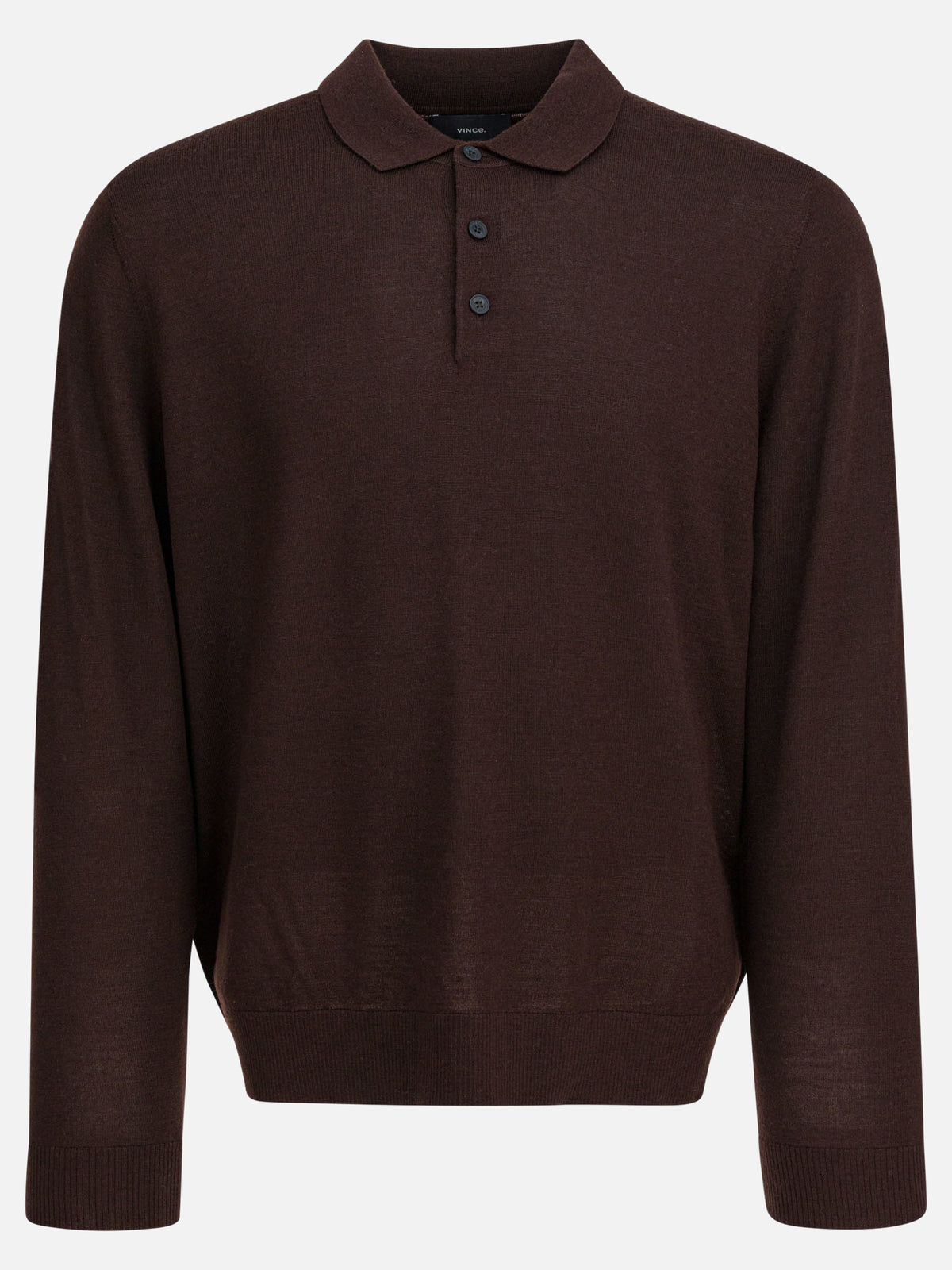 Vince Merino wool polo shirt Bordeaux