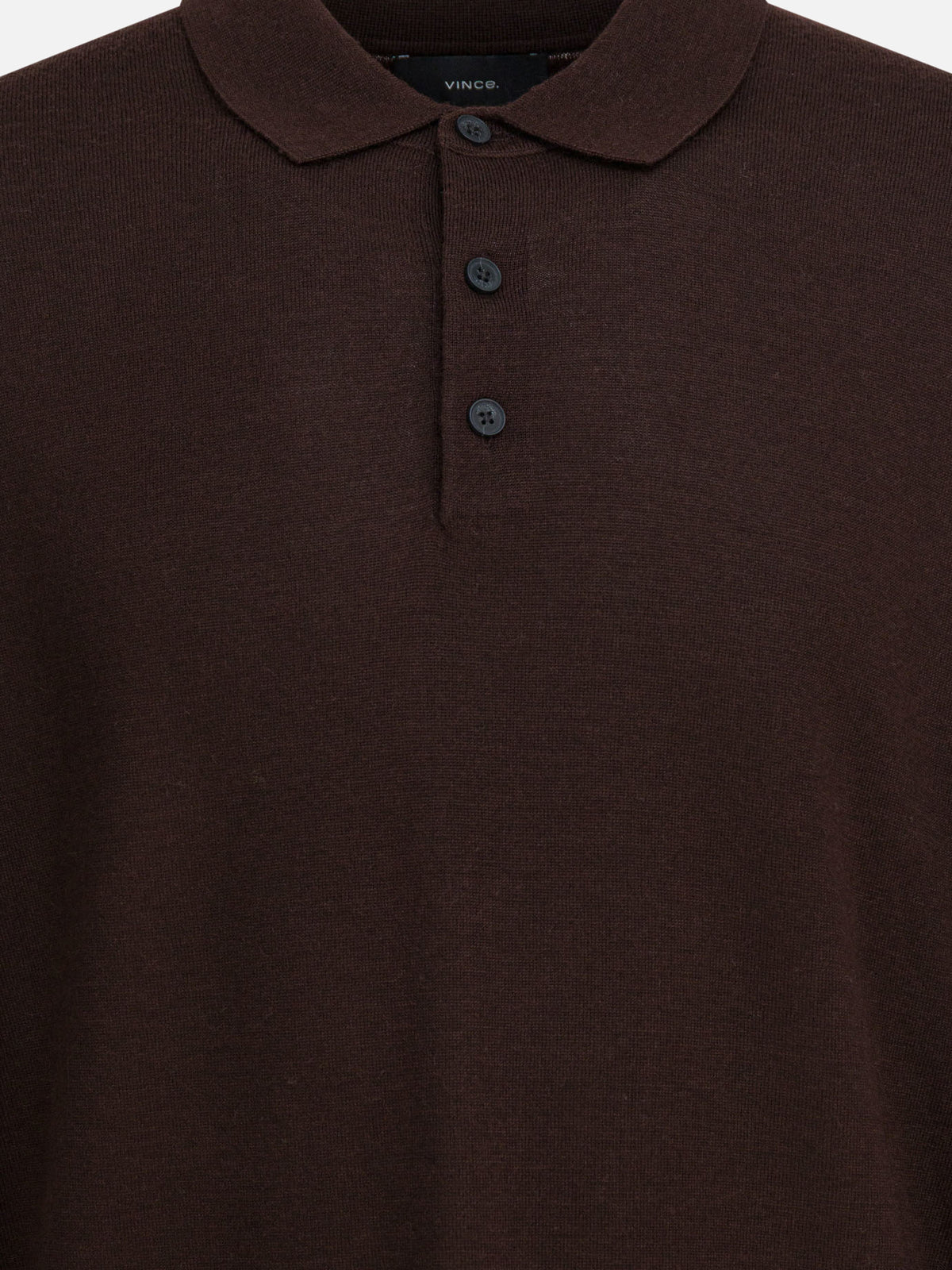 Vince Merino wool polo shirt Bordeaux