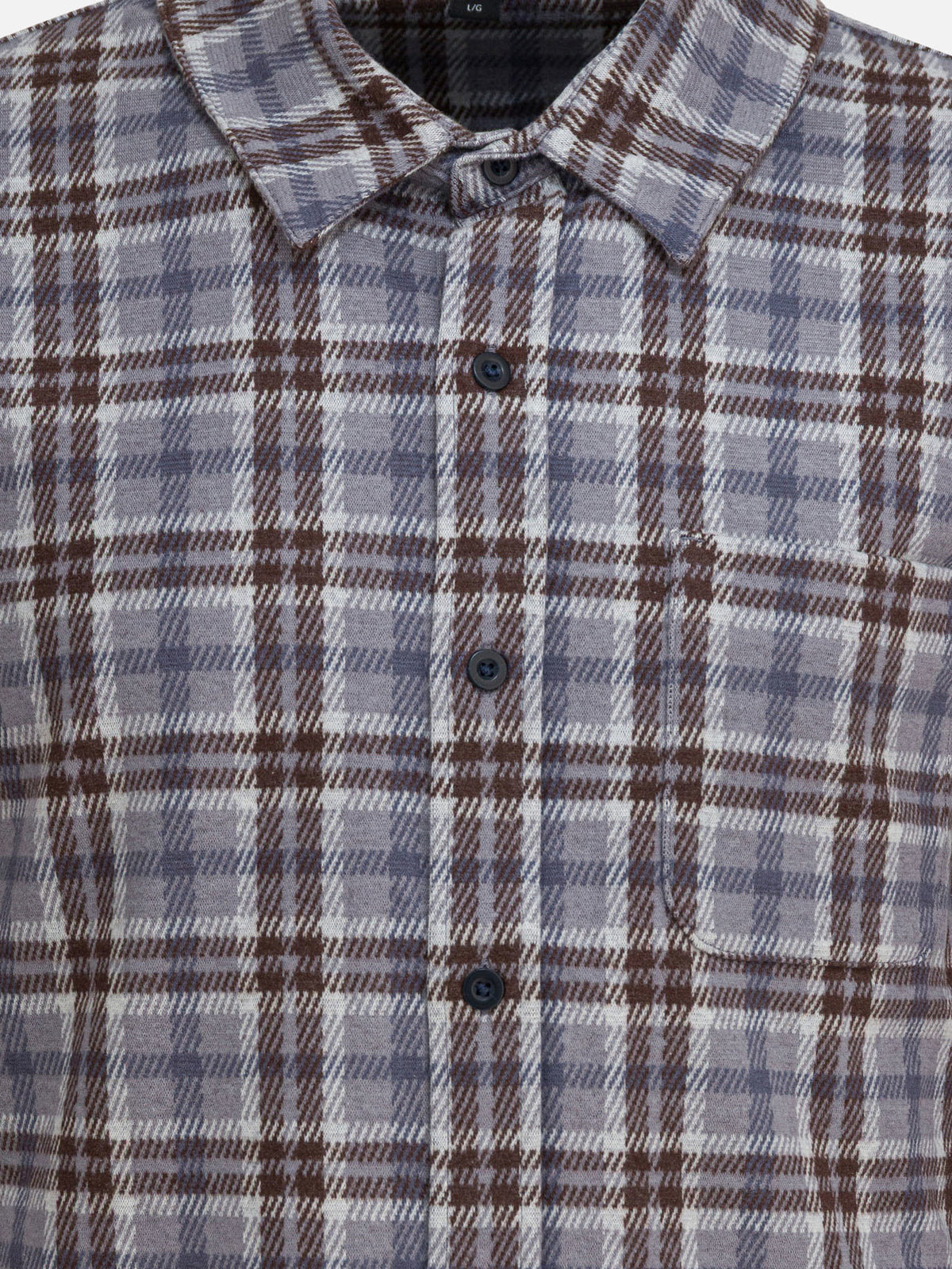 Vince Plaid overshirt jacket Grey - VIETTI