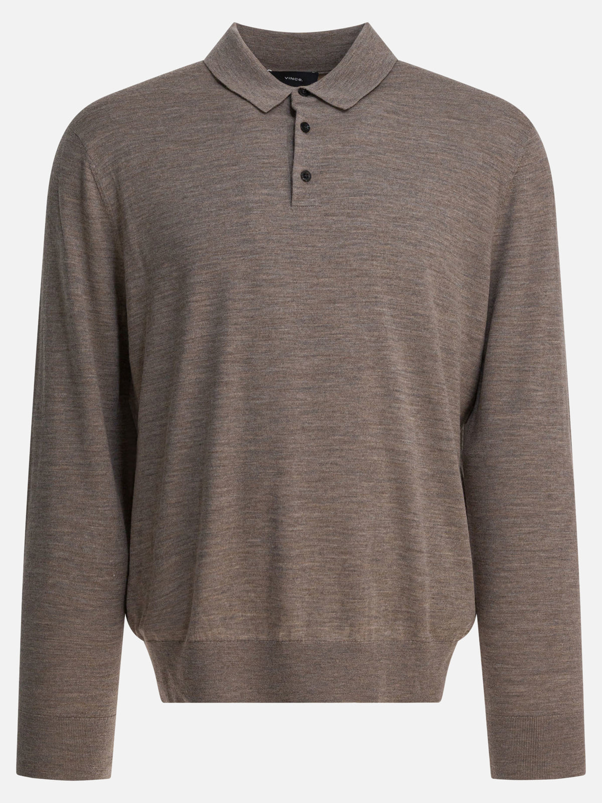 Vince Wool and cashmere polo shirt Grey