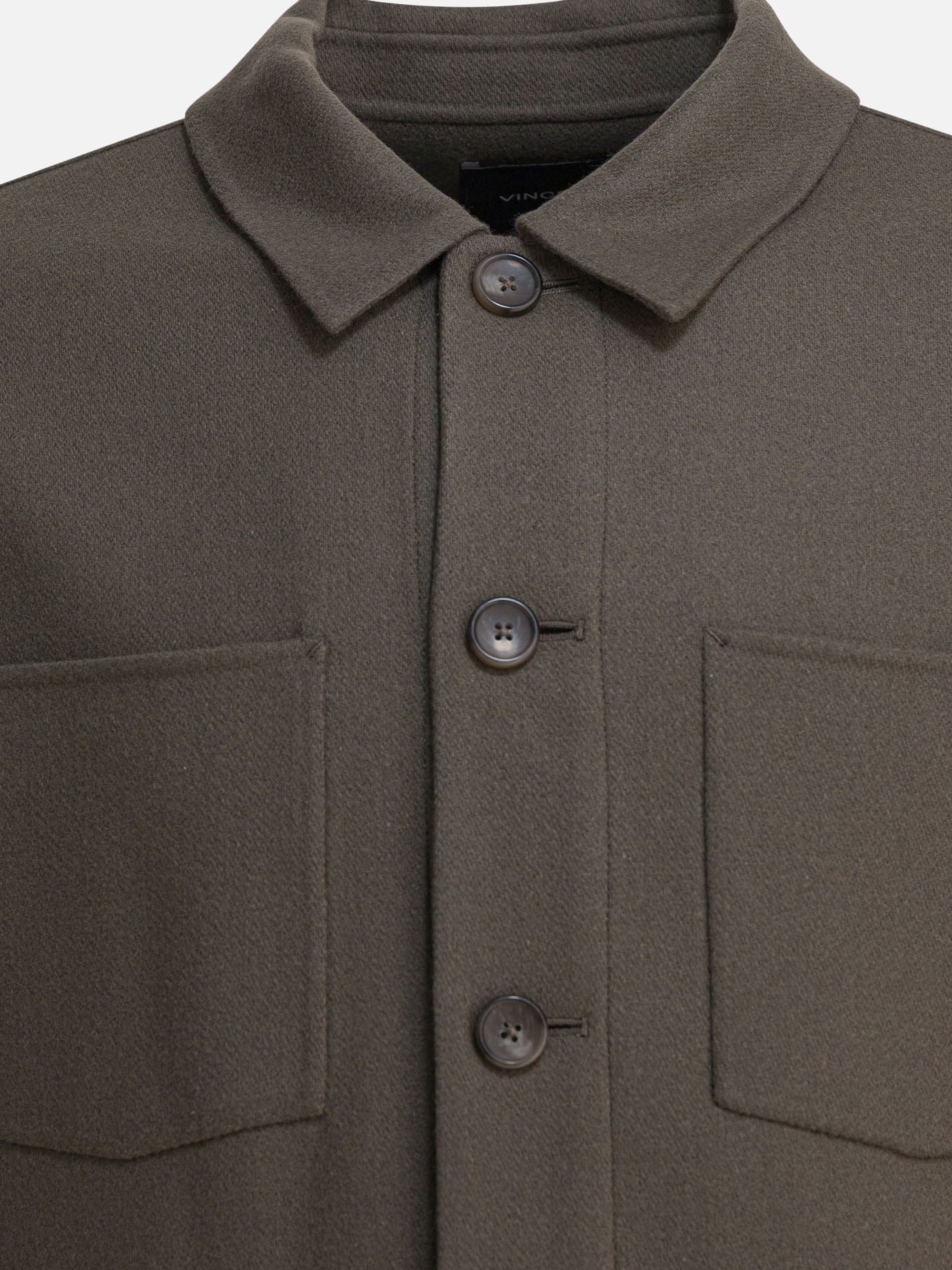 Overshirt jackets Solid colour  Grey - Vince Men | PDP | VIETTI Online Store | thumbnail_3