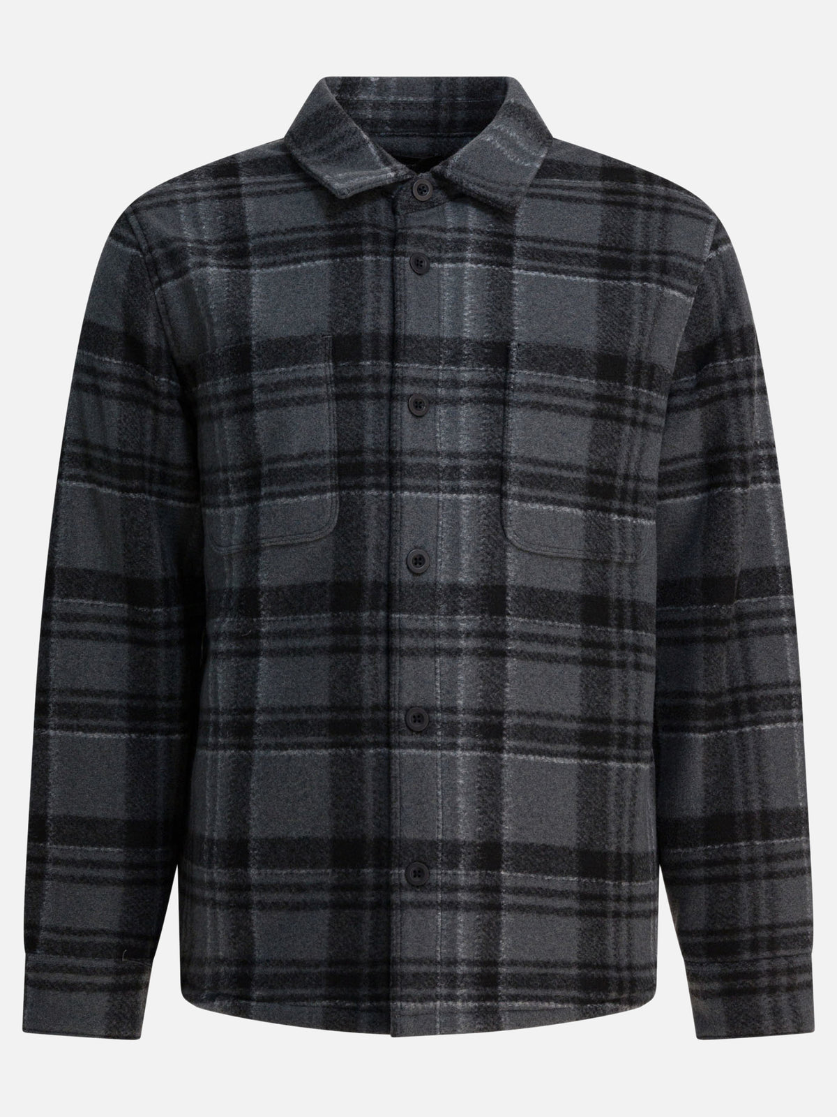 Vince Check overshirt jacket Grey