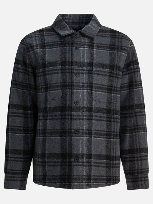 Vince Check overshirt jacket Grey

