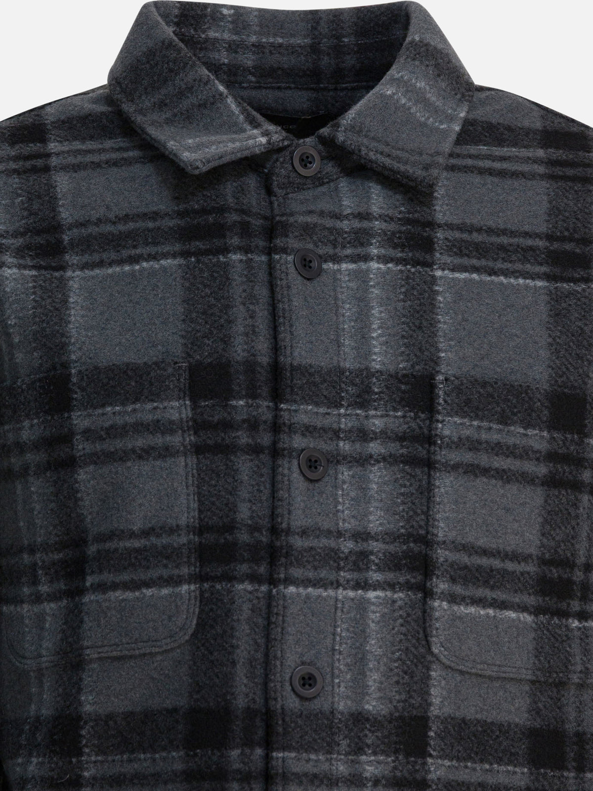 Vince Check overshirt jacket Grey - VIETTI