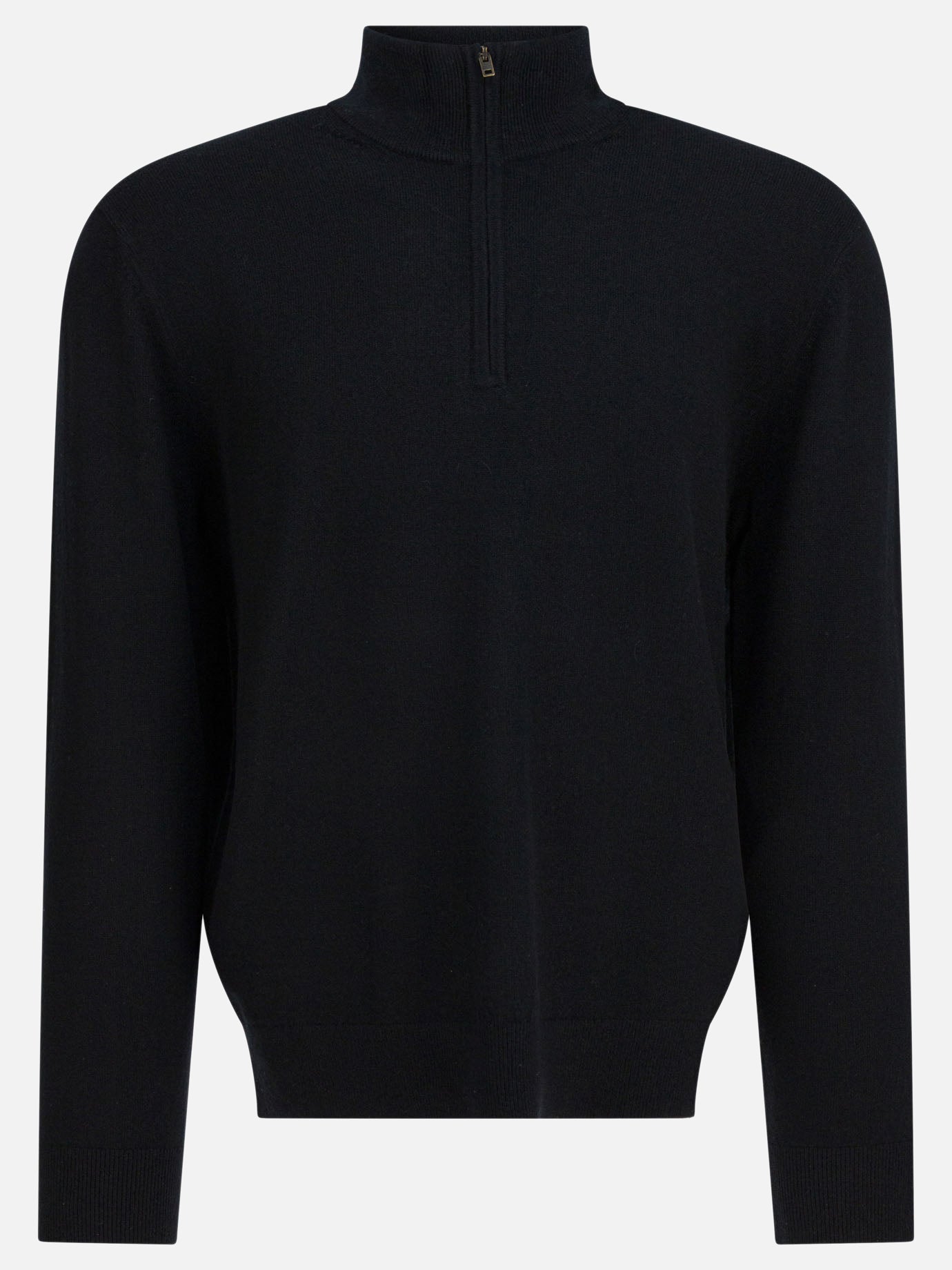 Maglioni con mezza zip Solid colour  Nero - Vince Uomo | PDP | VIETTI Online Store | Zoom-Modal
