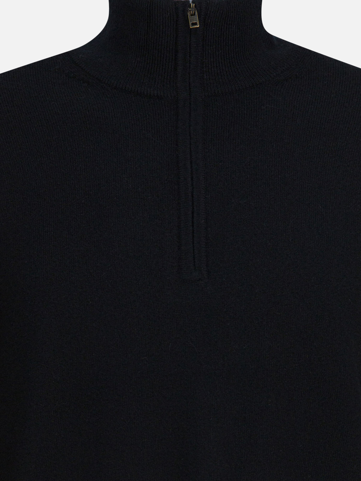 Vince Cashmere sweater with half zipper Black - VIETTI