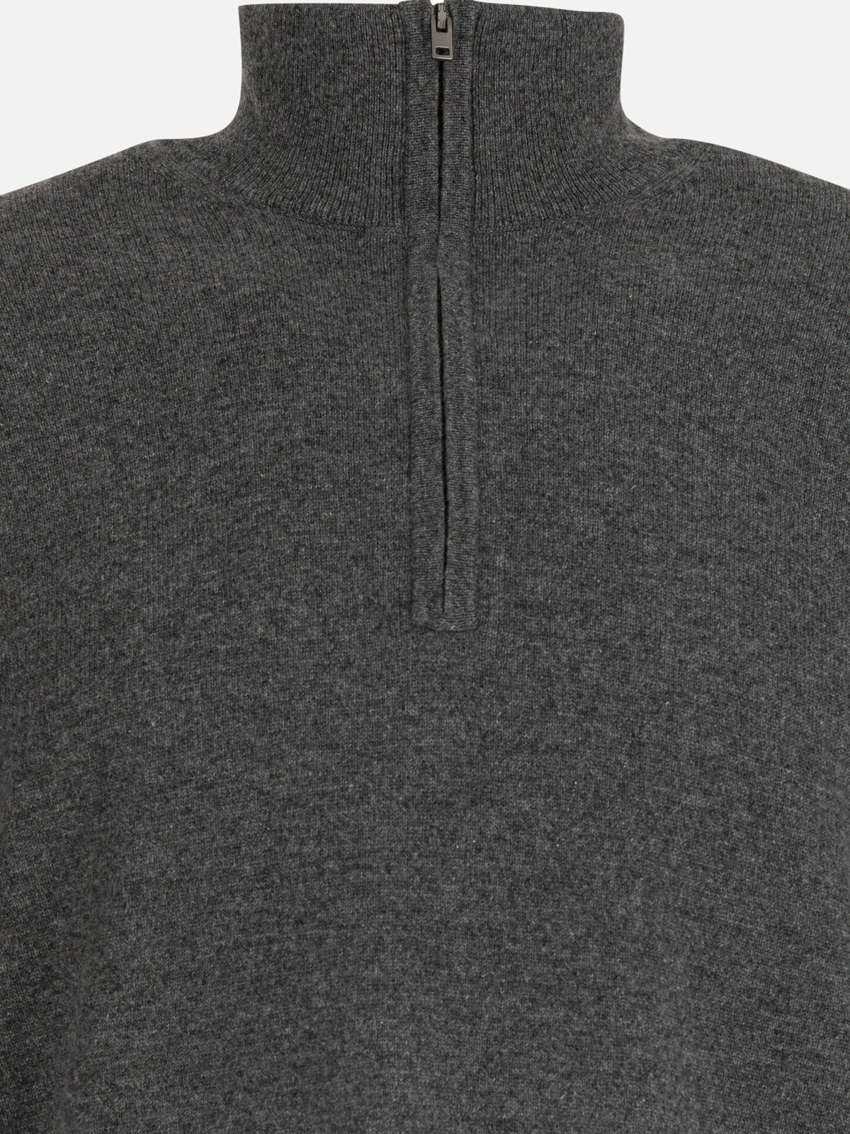 Vince Cashmere sweater with half zipper Grey - VIETTI