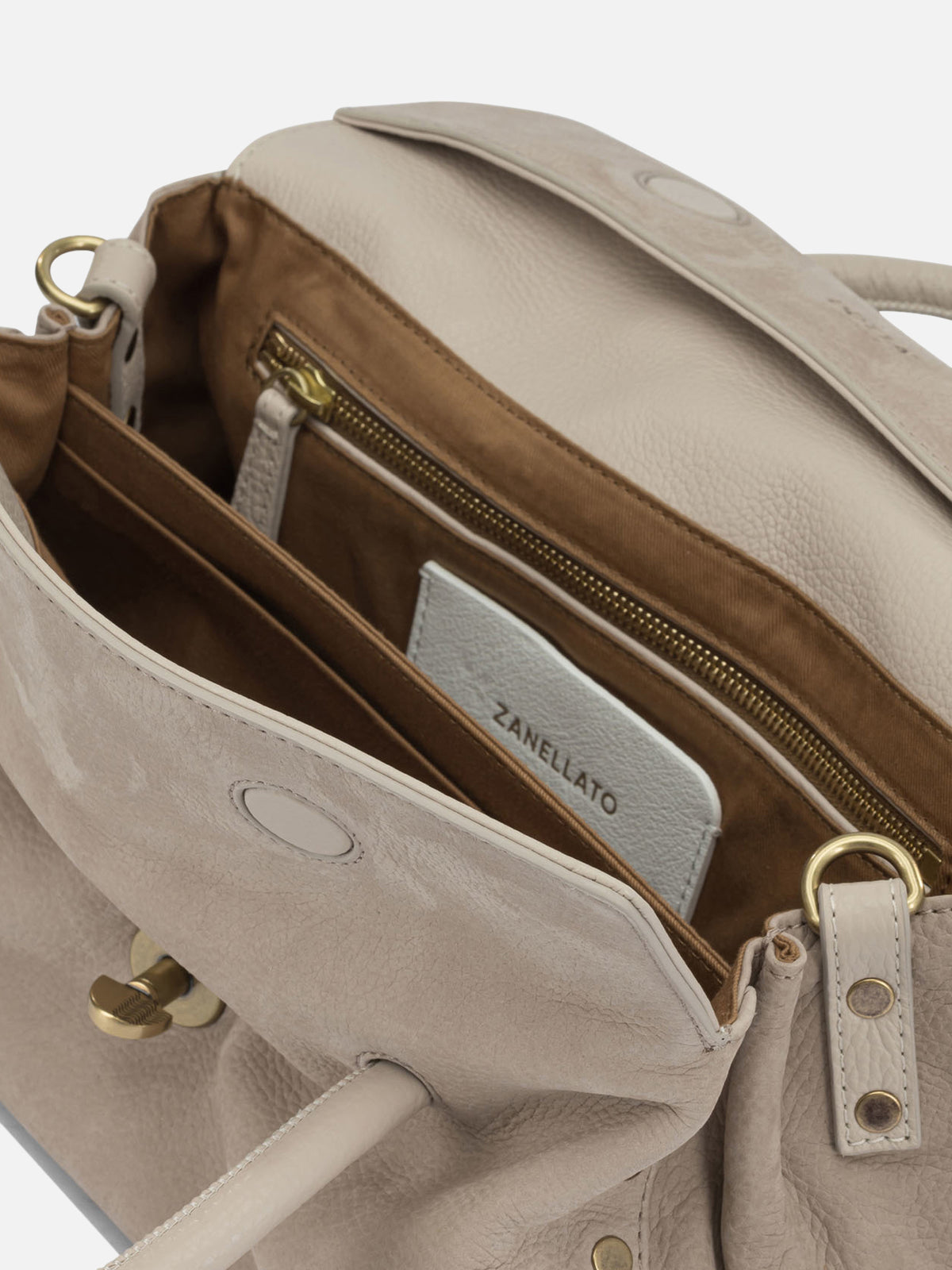 Zanellato "Dotta® Jones" medium handbag Beige - VIETTI