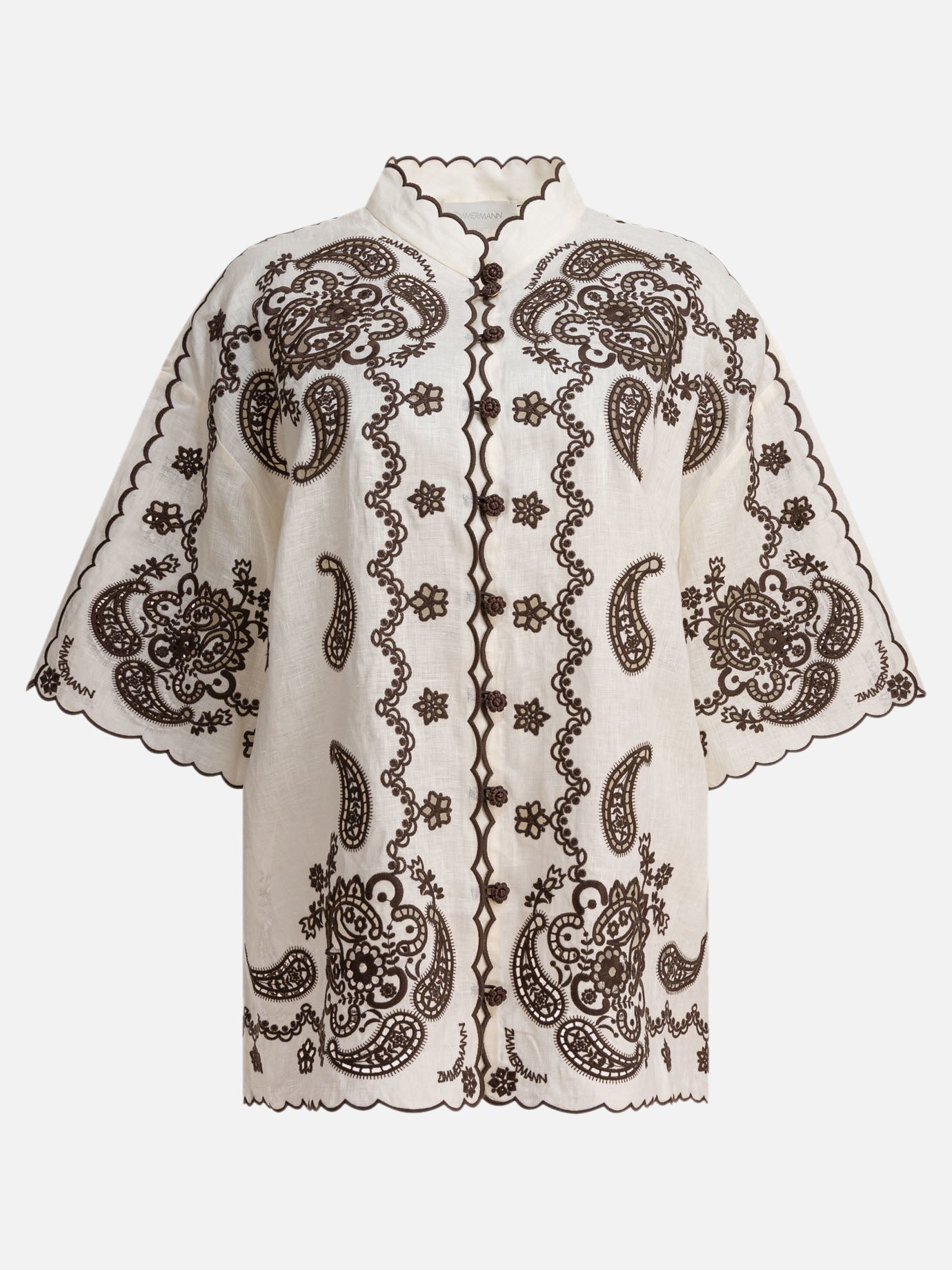 Casual shirts Paisley  Beige - Zimmermann Women | PDP | VIETTI Online Store | thumbnail