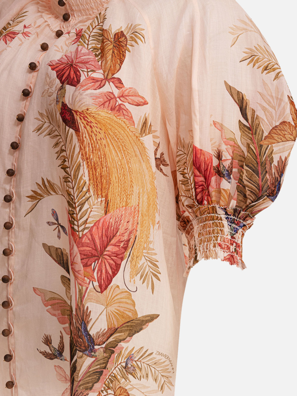 Zimmermann "Ascension" ramiè shirt Beige