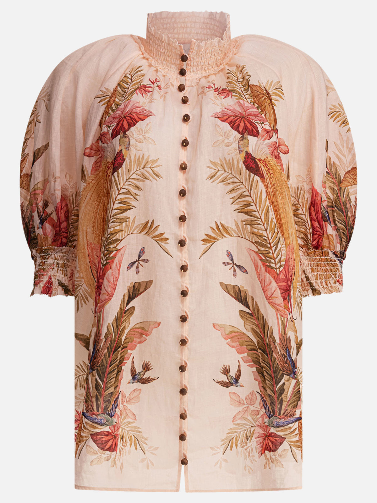 Zimmermann "Ascension" ramiè shirt Beige - VIETTI