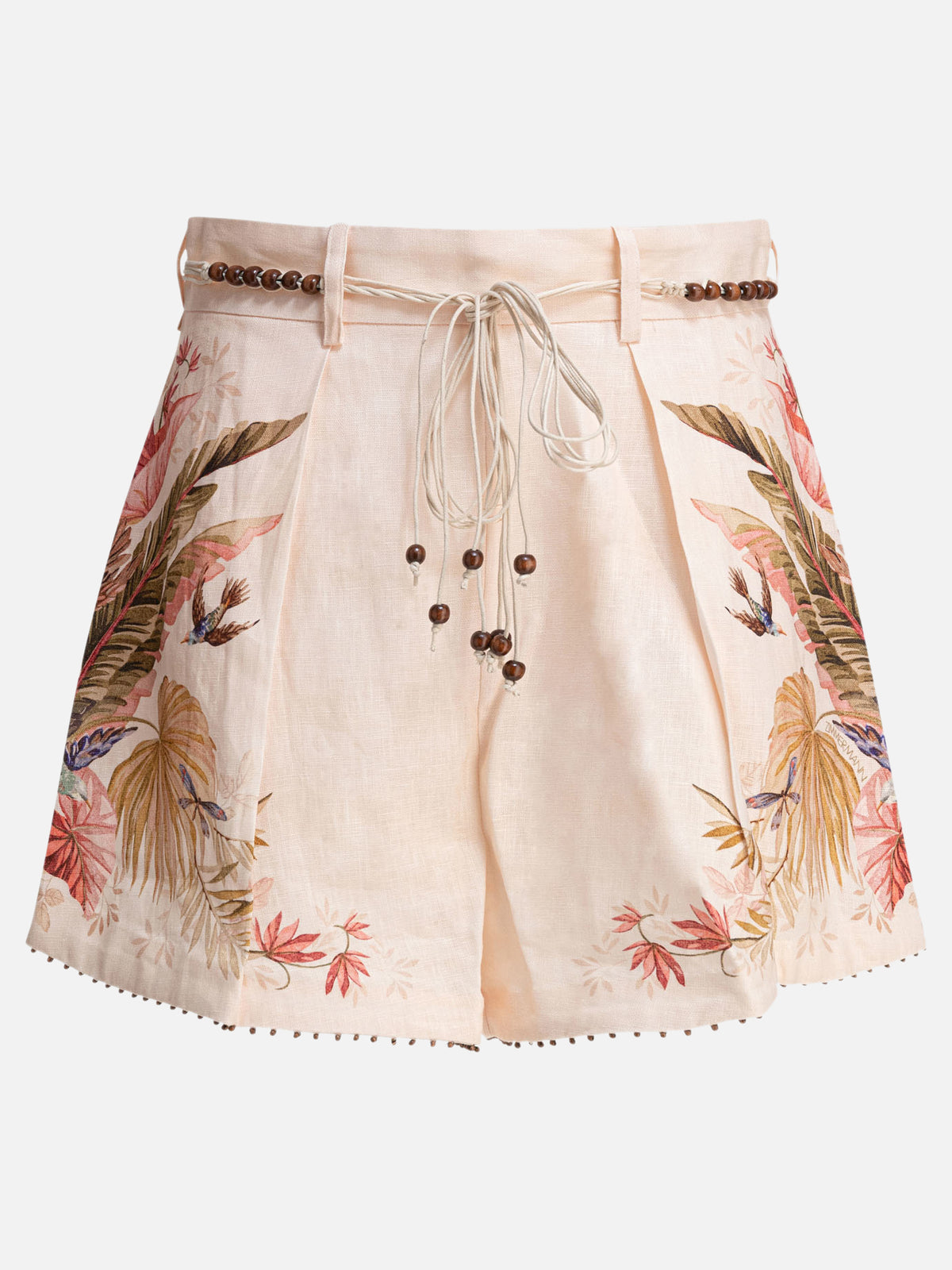 Zimmermann "Ascension" linen short Pink - VIETTI