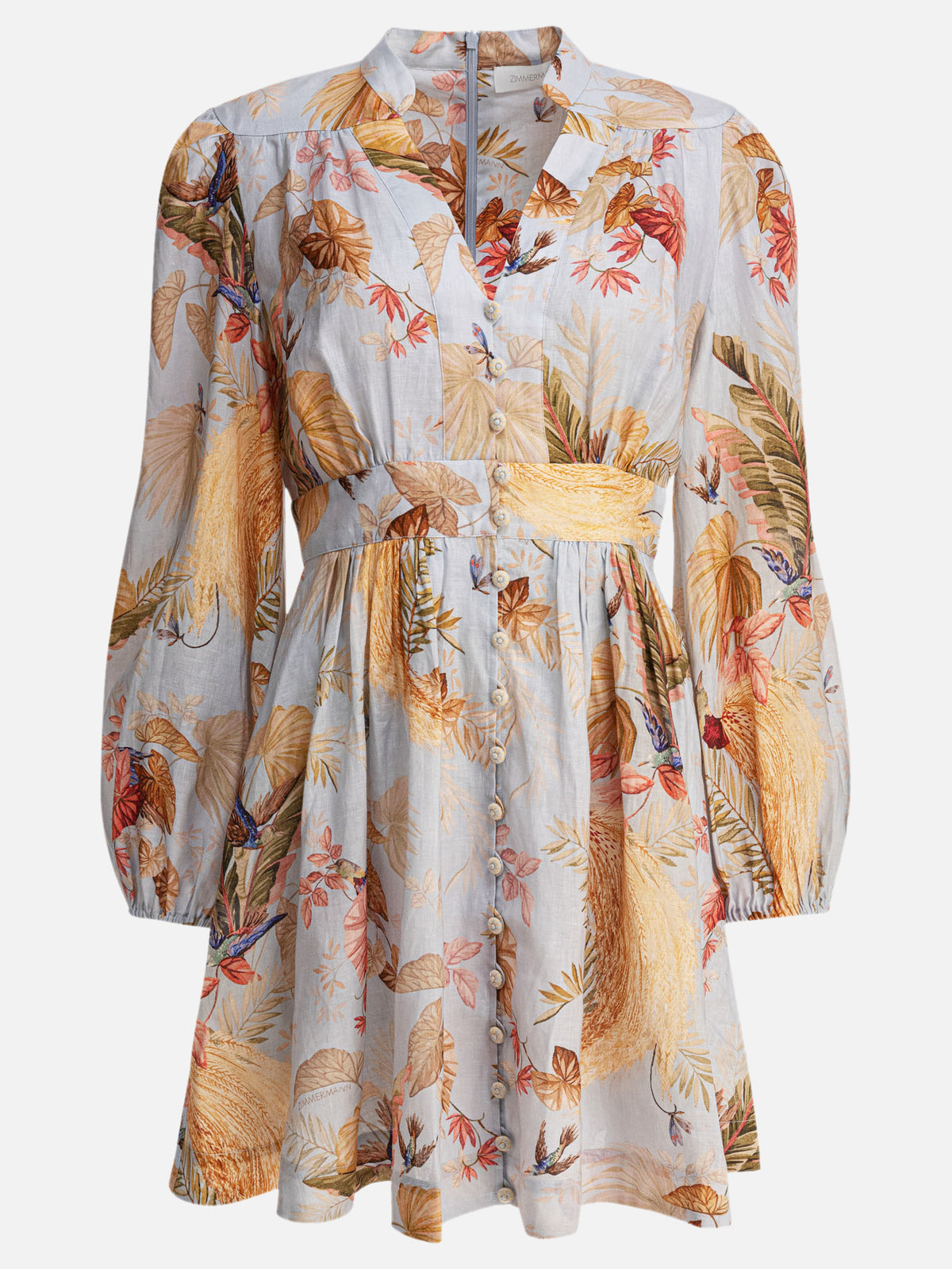 Zimmermann "Ascension" linen dress Light blue