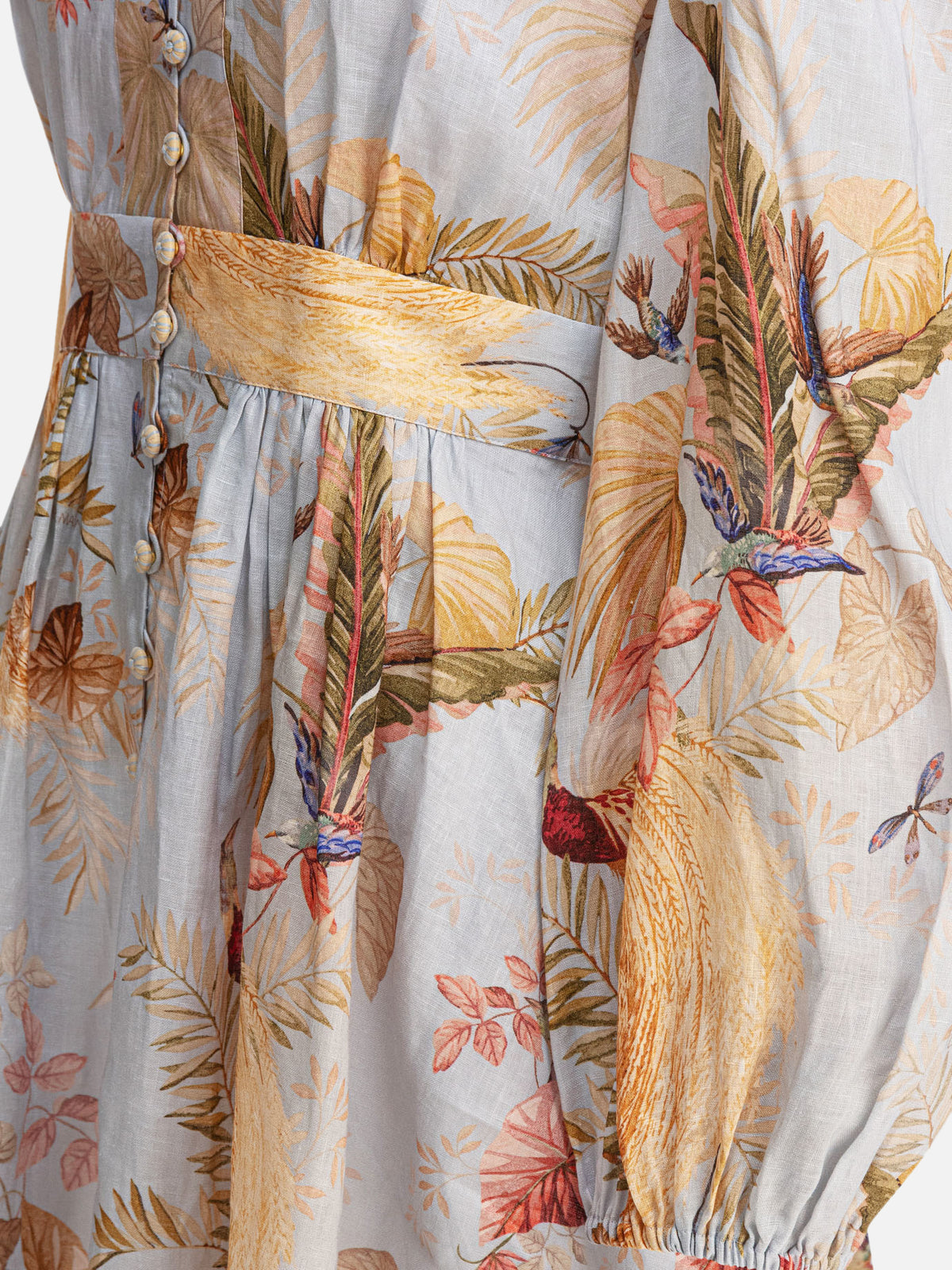Zimmermann "Ascension" linen dress Light blue - VIETTI