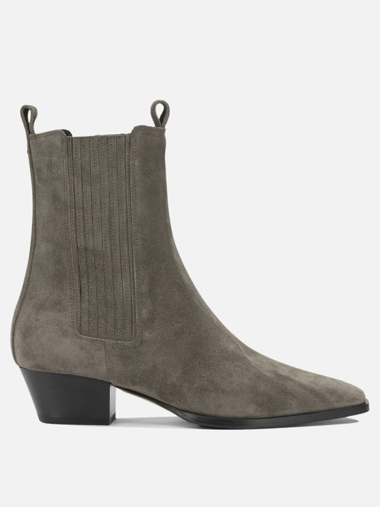 Aeyde "Agata" Pull-On Ankle Boots Beige

