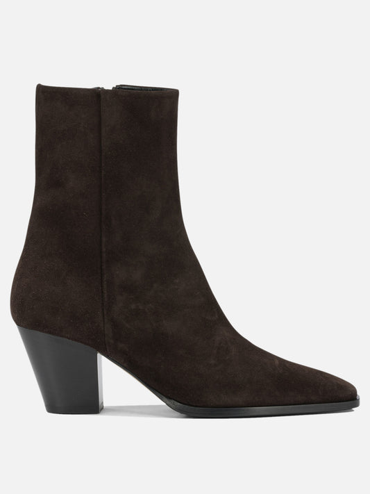 Aeyde "Hedvig" zippered ankle boots Brown

