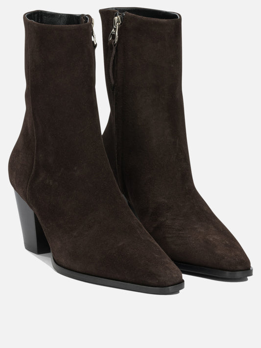 Aeyde "Hedvig" zippered ankle boots Brown

