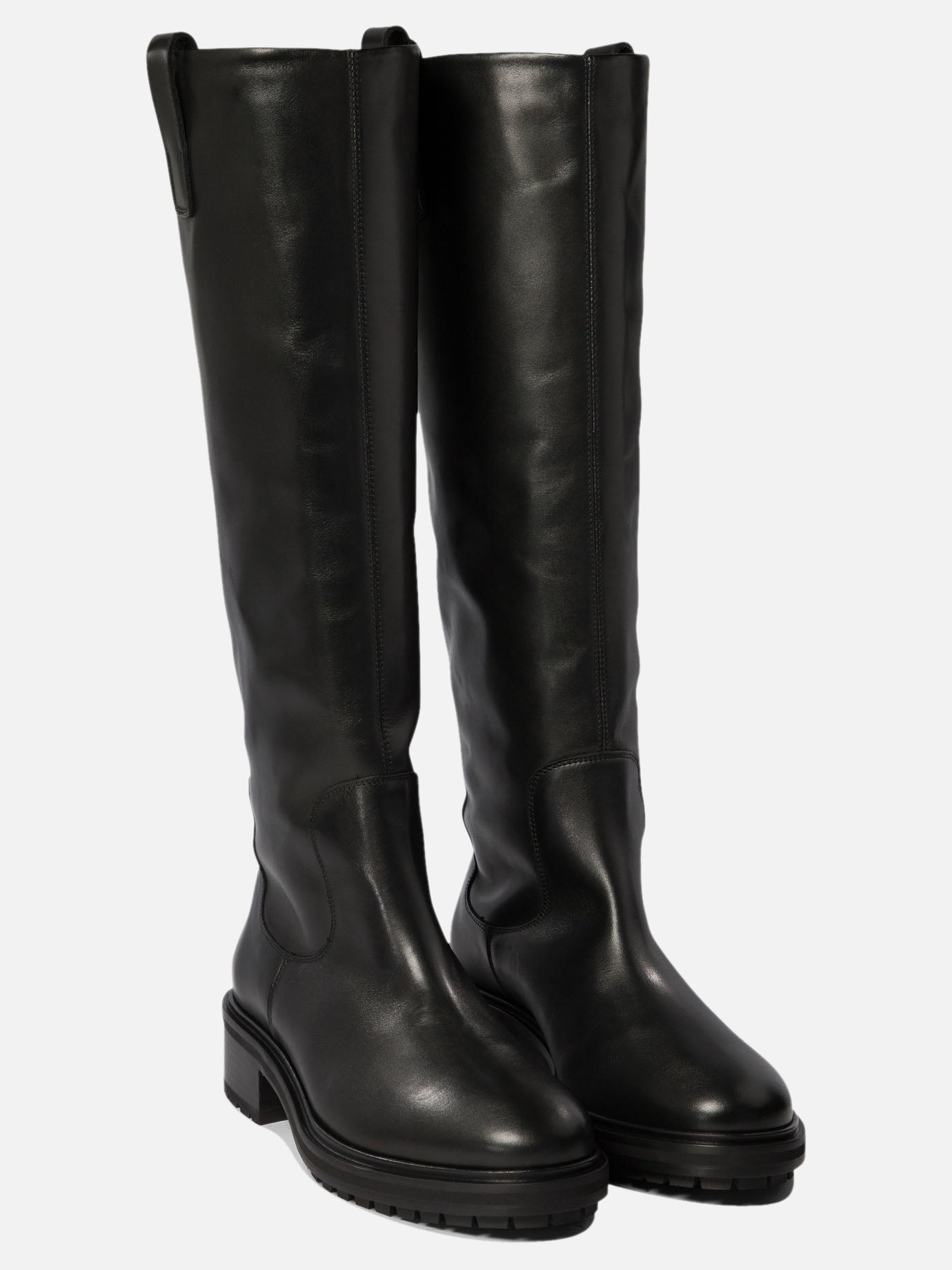 Knee-high 100% leather - 100% rubber  Black - Aeyde Women | PDP | VIETTI Online Store | thumbnail_2