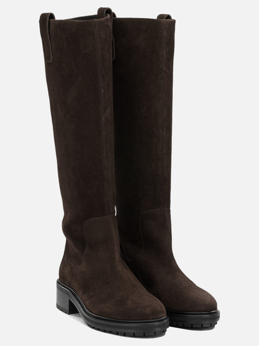 Aeyde "Henry" Knee-High Boots Brown


