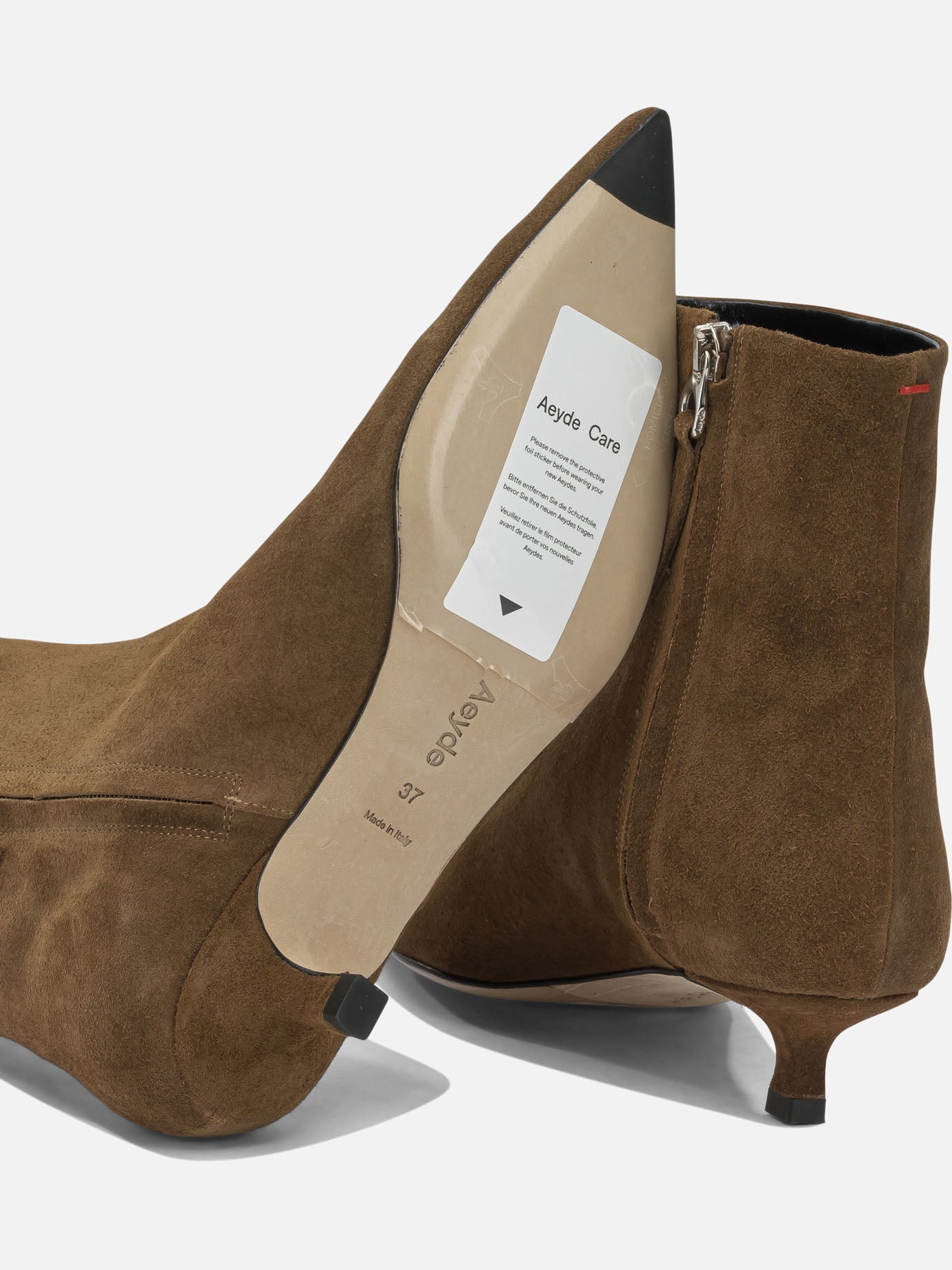 Stivaletti con zip 100% suede leather - 90% leather 10% rubber  Marrone - Aeyde Donna | PDP | VIETTI Online Store | thumbnail_5