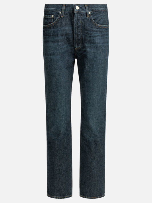 Straight-leg jeans Solid colour  Blue - Agolde Women | PDP | VIETTI Online Store 
