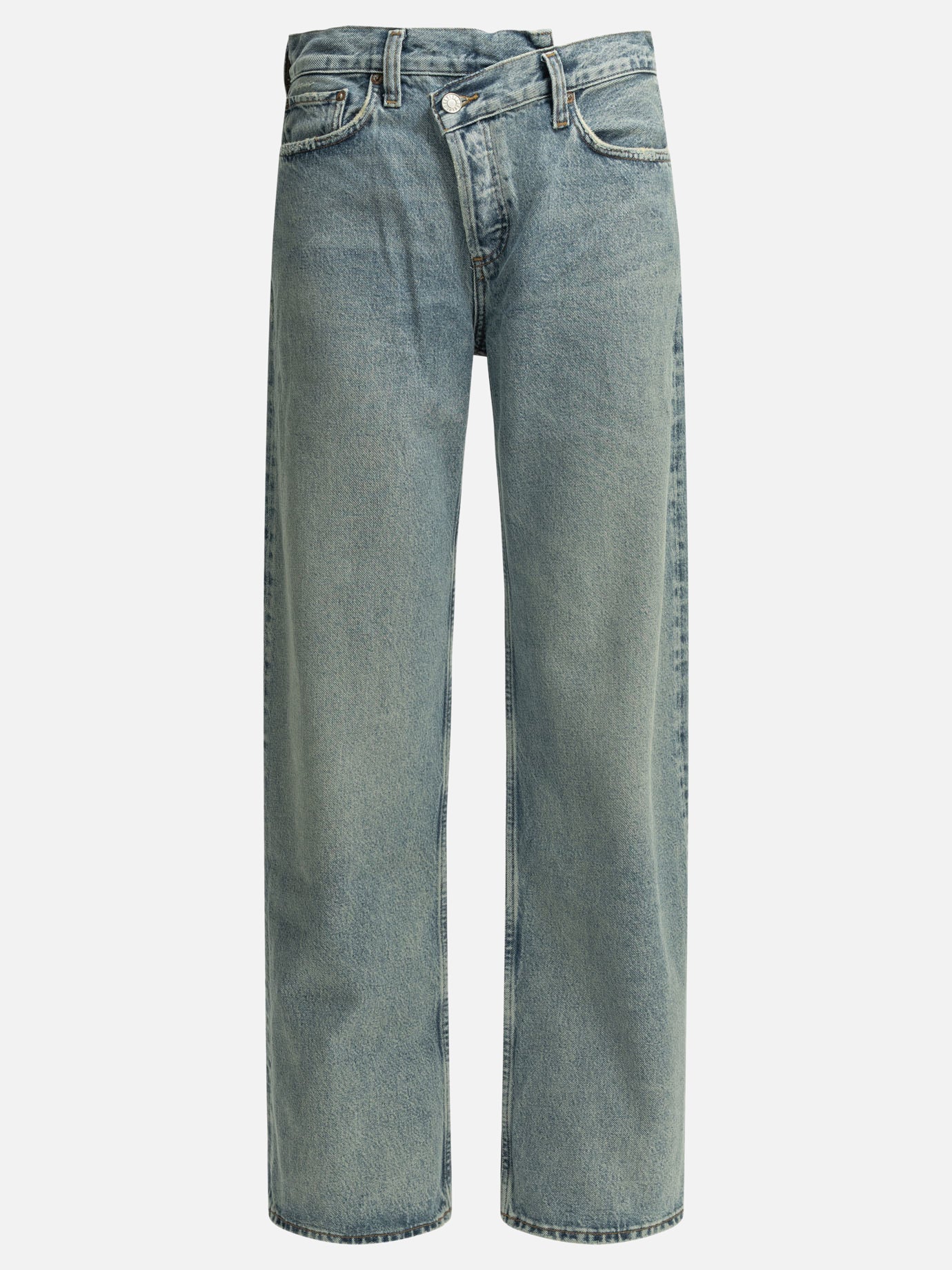 Wide-leg jeans Solid colour  Light blue - Agolde Women | PDP | VIETTI Online Store | Zoom-Modal

