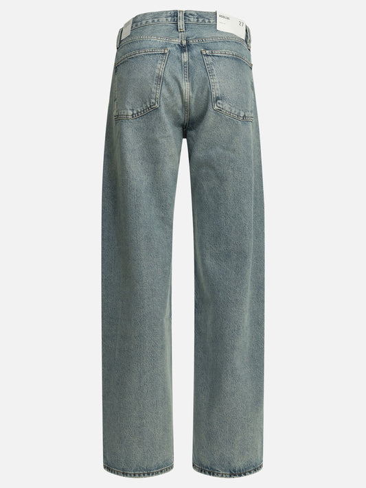Wide-leg jeans Solid colour  Light blue - Agolde Women | VIETTI Online Store | 2
