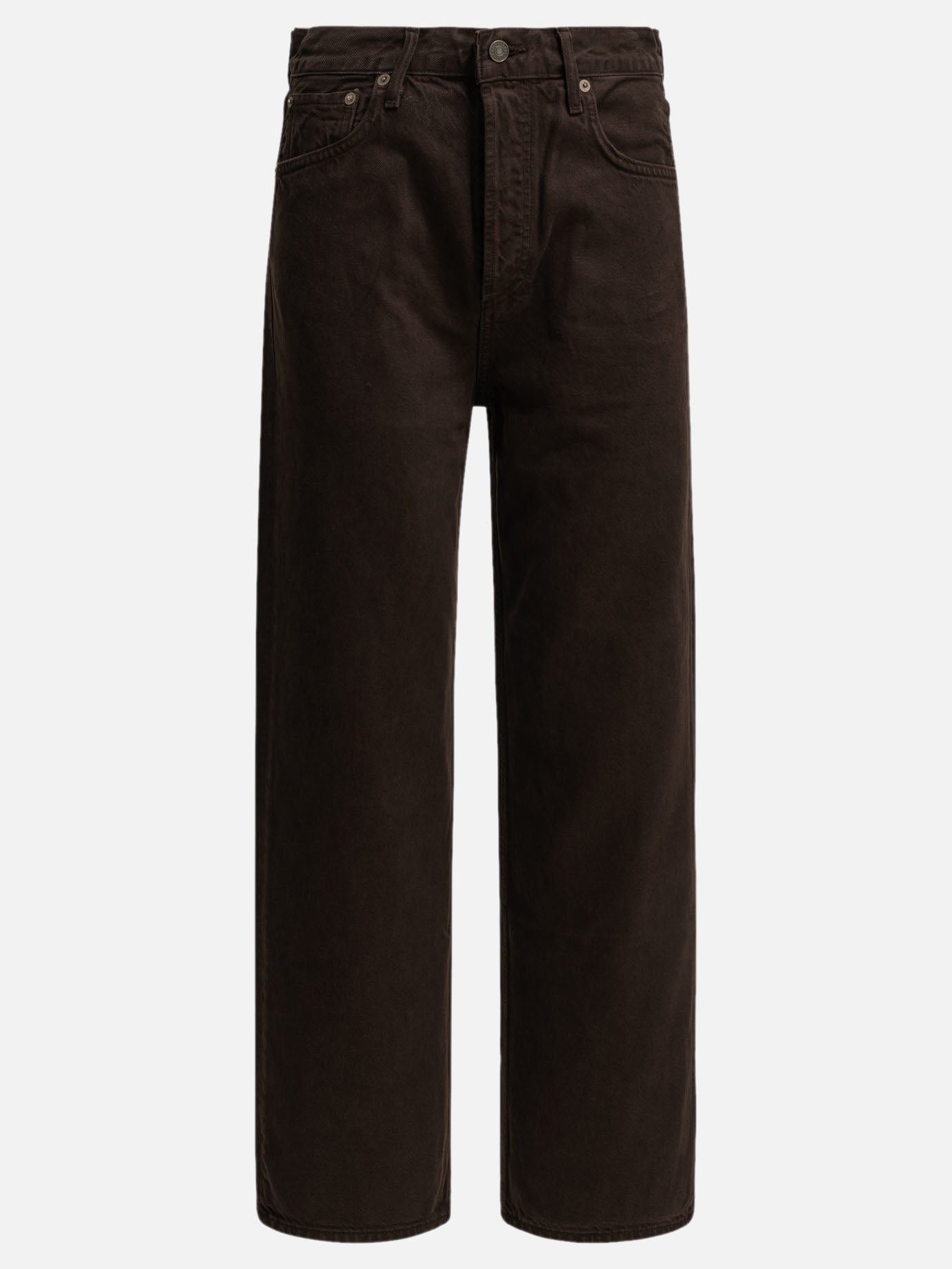 Wide-leg jeans Solid colour  Brown - Agolde Women | PDP | VIETTI Online Store | Zoom-Modal
