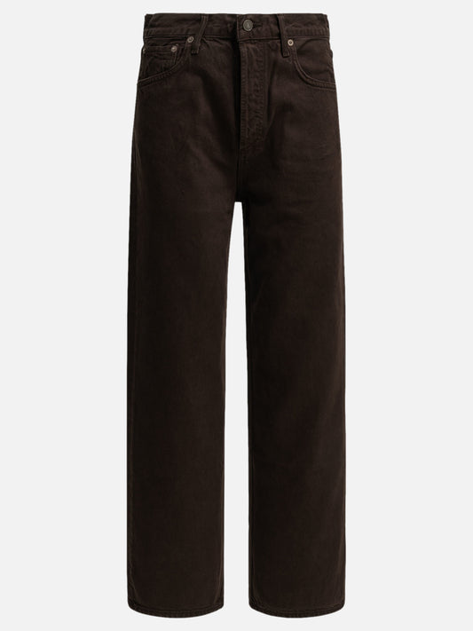 Wide-leg jeans Solid colour  Brown - Agolde Women | PLP | VIETTI Online Store 
