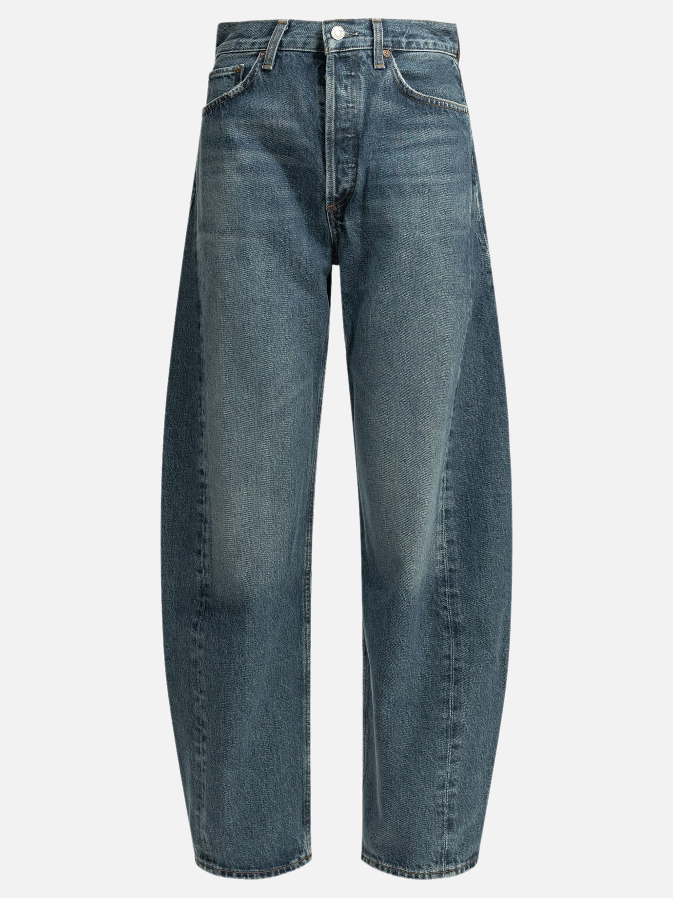 Wide-leg jeans Solid colour  Blue - Agolde Women | PDP | VIETTI Online Store | Zoom-Modal
