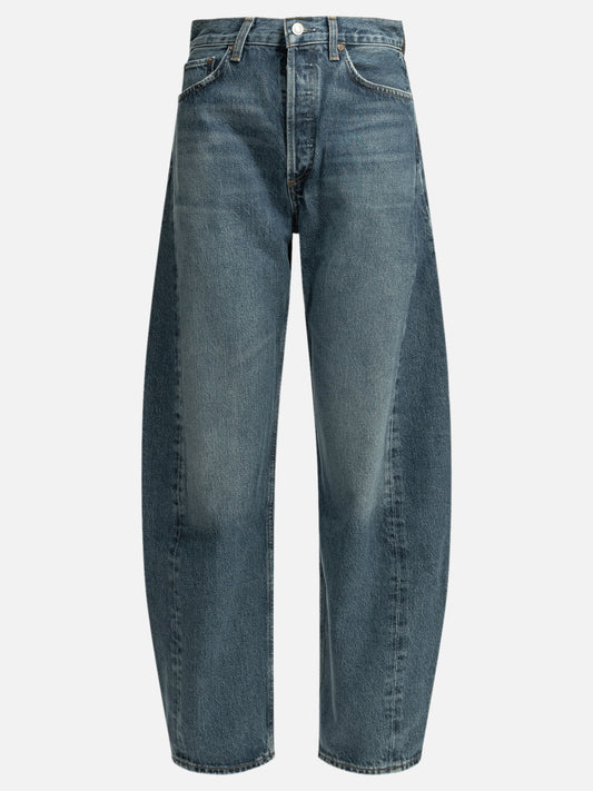 Wide-leg jeans Solid colour  Blue - Agolde Women | PDP | VIETTI Online Store 
